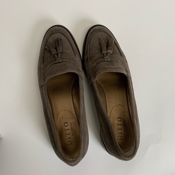 New Van Eli Gray Suede Loafers Size 6 - Picture 3 of 5